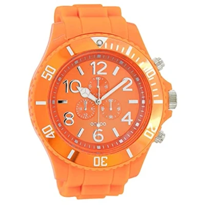 Afbeelding van OOZOO Timepieces fluo oranje horloge met rubber band C4826