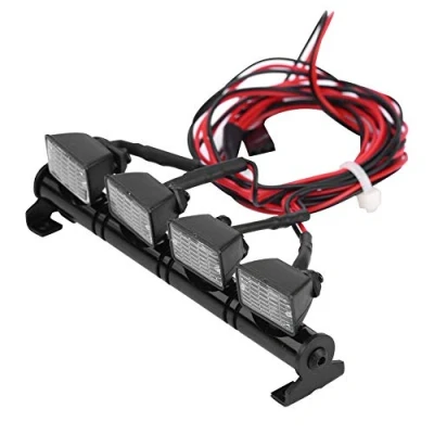 Afbeelding van RC Car LED Light Bar, 4 LEDs Bar Roof Lights Lamp Accessoire Onderdeel voor Axial scx10 Car(wit Licht)