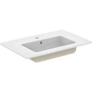 Afbeelding van Ideal Standard Tiempo meubelwastafel met kraangat en overloop 710 x