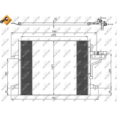 Afbeelding van Condensor, airconditioning NRF 35936