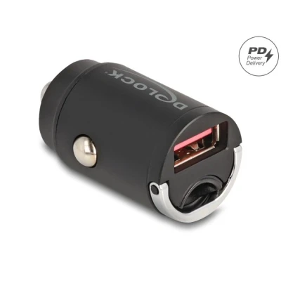 Afbeelding van Delock Mini Kfz Ladeadapter USB Typ A mit 18 W HQ products