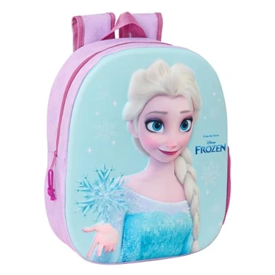 Afbeelding van Kinderrugzak Frozen Roze Hemelsblauw 27 x 33 10 cm 3D