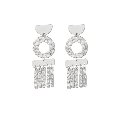 Afbeelding van Bijoutheek Oorknoppen Statement Earrings Decoration Zilver