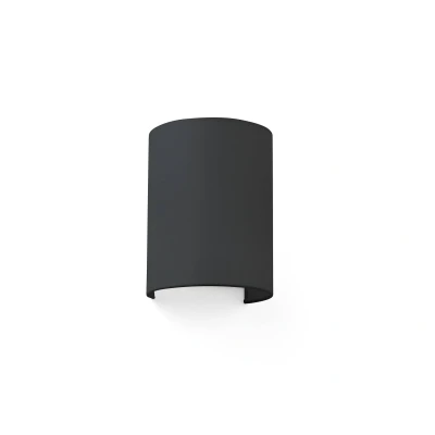 Afbeelding van FARO BARCELONA Wandlamp Cotton, gewelfd, 20 x 15 cm, zwart