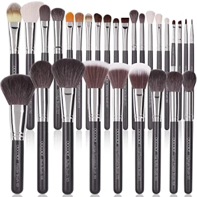 Afbeelding van Docolor Professionele make upkwastenset, 29 stuks, hoogwaardige kunstharen, gezichtspoeder, blush, upkwastenset met etui van PU leer