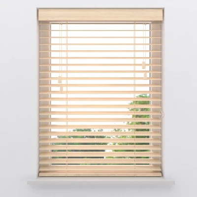 Afbeelding van Radeco® Bamboe Houten Jaloezie Easy Nerf 50 mm Licht Eiken 60 x 175 cm Maten van t/m 250 breed