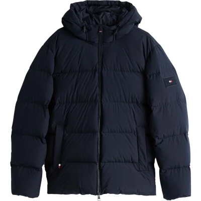 Afbeelding van Tommy Hilfiger Heren DOWN HOODED Puffer JAS MW0MW36599, Jacket, Blauw, XL, Blauw (Woestijnhemel), XL