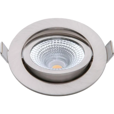 Afbeelding van EcoDim geborsteld nikkel dimbare LED inbouwspot met driver 23mm inbouwdiepte Dim to Warm