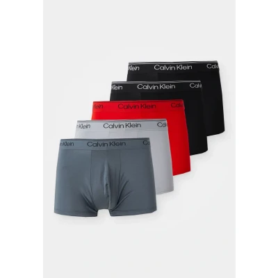 Afbeelding van Calvin Klein Underwear LOW RISE Trunk 5 PACK Boxerbriefs, Heren, Maat: Small, Black/turbulence/sleet/adrenalin
