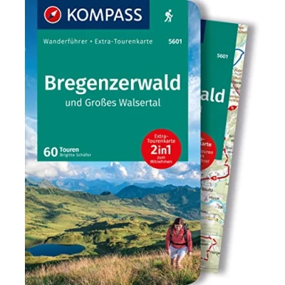 Afbeelding van KOMPASS Wanderführer Bregenzerwald und Großes Walsertal, 60 Touren mit Extra Tourenkarte: GPS Daten zum Download: 5601
