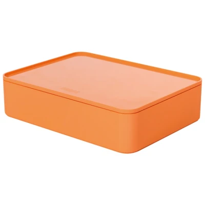 Afbeelding van Han Ha 1110 81 Smart Organiser Allison Box Met Binnenschaal En Deksel Abrikoo Oranje, Stapelbaar