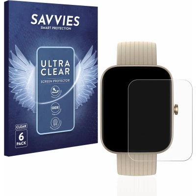 Afbeelding van Savvies (6 Stuks) Schermbeschermer voor Huami Amazfit Bip 3 Pro Screen Protector Ultra Transparant