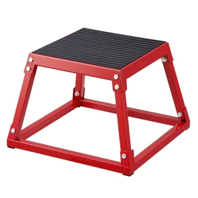 Afbeelding van VEVOR plyometrische springbox, 30 cm plyo box, stalen platform en springende behendigheidsdoos, antislip fitnessoefening, opstapbox voor thuisgymnastiek, conditionering krachttraining,