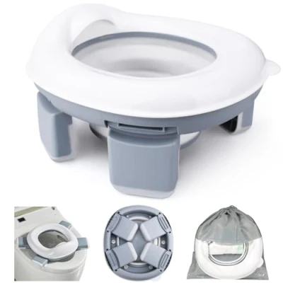 Afbeelding van BBWELL Draagbaar Babytoilet,Draagbaar Vouwtoilet Voor Kinderen,Kinderpotje,Toiletbril Kinderen,Draagbaar Reispotje,Mobiel Toilet,Reispotje Opvouwbaar Kinderen,Voor Binnen En Buiten