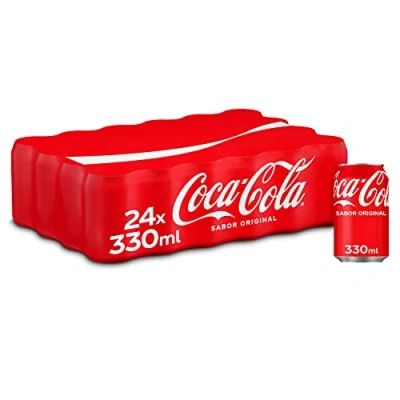 Afbeelding van Refresco de Cola Coca clásica lata verpakking 24 x 33 cl