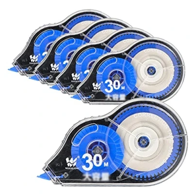 Afbeelding van CHENKEE Correctieroller, 5 stuks correctiemuis 30 m x mm correctieband voor studenten, kinderen, op kantoor, werkend personeel