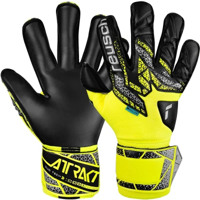 Afbeelding van Reusch Attrakt Duo Evolution Yellow Silver Keepershandschoenen Maat 9.5