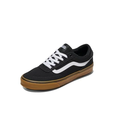 Afbeelding van Vans Heren Brooklyn LS Sneaker, Canvas Zwart/Gum, 12 UK, Zwarte kauwgom, 47 EU