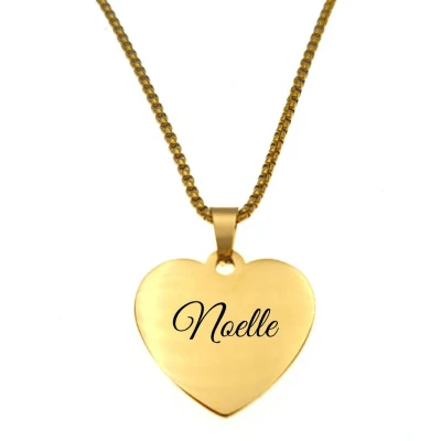 Afbeelding van Ketting Hart Met Naam Noelle Goud