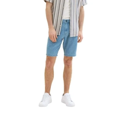Afbeelding van TOM Tailor Jeansshort, Heren, Maat: 32, Clean light stone blue denim
