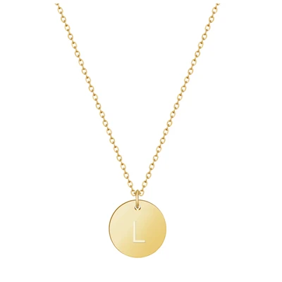 Afbeelding van Letters Ketting Goud I Gouden Dames met 18 Karaat Plating voor Vrouwen Hanger in (L)