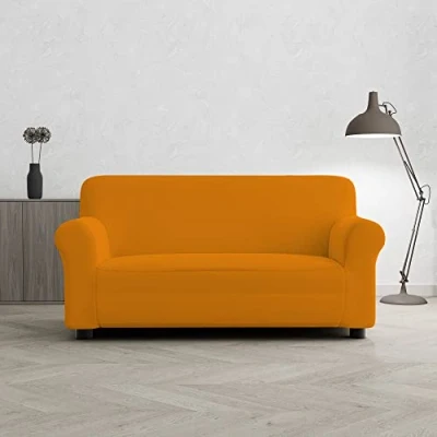 Afbeelding van Italian Bed Linen Bankovertrek &quot;Più Bello&quot;, oranje, 2 plaatsen
