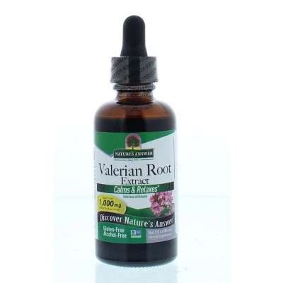 Afbeelding van Natures Answer Valeriaan extract 1:1 alcoholvrij 1000 mg 60 ml