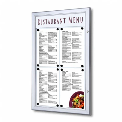 Afbeelding van Outdoor Menubord Met Logo Paneel 4x A4 Staand