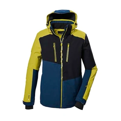 Afbeelding van killtec Heren SKI jack/functionele jas met afritsbare capuchon en sneeuwvanger KSW 70 MN JCKT, donkerlime, XXL, 41957 000