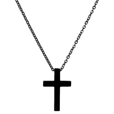 Afbeelding van Klassieke Zwarte Kruisketting