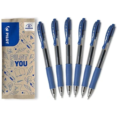 Afbeelding van PILOT G2 7, gelpen, set van 6 (blauw)