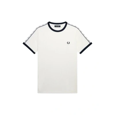 Afbeelding van Fred Perry Ringer Tshirt print, Heren, Maat: XL, White