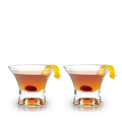 Afbeelding van Manhattan kristallen glazen, set van 2, premium loodvrij kristalglas, glaswerk Martini cocktailglazen, cocktailglazen geschenkset, 7 Ounce (207 ml)