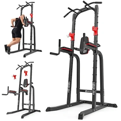 Afbeelding van Hop Sport Power Cage HS 1018K multifunctionele powertower met dipstation, optrekstang en halterstandaard