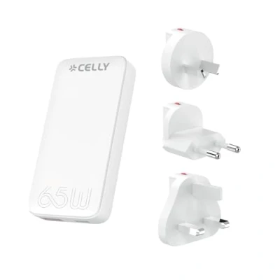 Afbeelding van Oplader Celly TCTRAVELUNI65W Wit 65 W