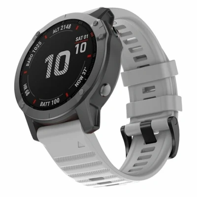 Afbeelding van Siliconen bandje Grijs Garmin Quatix 7X / 6X &amp; Tactix 7 (pro)
