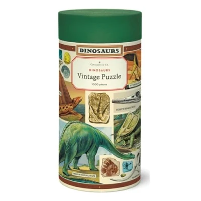 Afbeelding van Vintage Puzzel Dinosaurus 1000 stukjes Cavallini &amp; Co Puzzle Dinosaurs Dino Legpuzzel