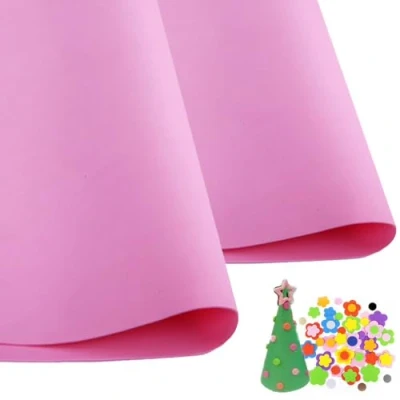 Afbeelding van 2 Stuks Roze EVA Foam Vellen Cosplay 1mm Dikke 50x50Cm Papieren voor Kunst Ambachten DIY Project