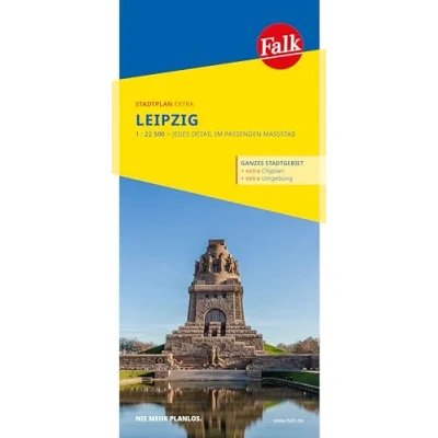 Afbeelding van Falk Stadtplan Extra Leipzig 1:22.500: mit Ortsteilen von Markkleeberg, Schkeuditz, Taucha