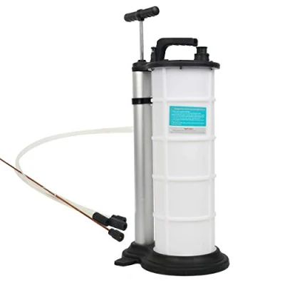 Afbeelding van FreeTec olieafzuigpomp, afzuigpomp, handpomp met 3 slangen, remontluchter 9 liter, vloeistofafzuigpomp