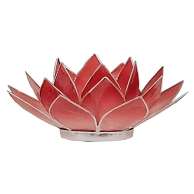 Afbeelding van Lotus Sfeerlicht Roze Rood Zilverrand
