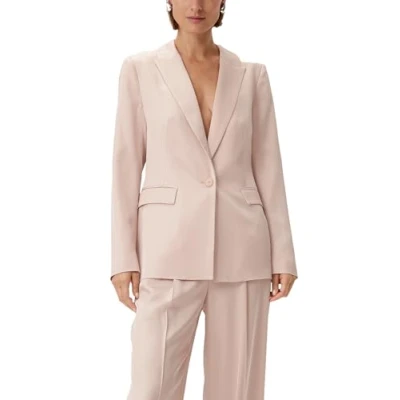 Afbeelding van comma regular blazer lichtbruin