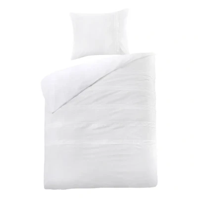 Afbeelding van Dekbedovertrek Papillon Agatha Wit Percal 140 x 200 / 220 cm 1 Persoons