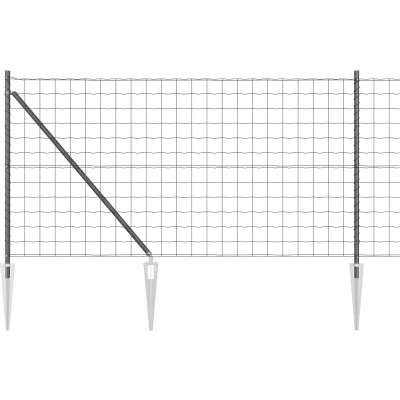 Afbeelding van vidaXL Euro Fence Set van 2 Grijs Metaal 10 x 1 m Duurzaam