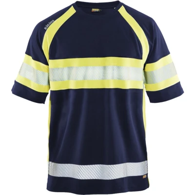 Afbeelding van Blaklader UV T shirt High Vis 3337 1051 Marine/High Geel XL