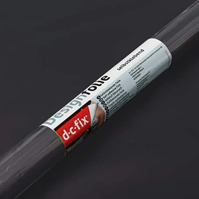 Afbeelding van d c fix Plakfolie, effen, zijdemat, antraciet, zelfklevende folie, waterdicht, realistische decoratie voor meubels, tafel, kast, deur, keukenfronten, meubelfolie, decoratiefolie, behang, 67,5 cm x 2 m