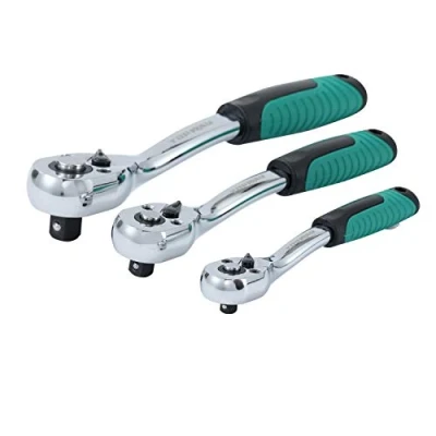 Afbeelding van TOPWAY 72 Tanden Ratchet Handvat Set 3 Stks 1/2&quot;, 3/8&quot; &amp; 1/4&quot;