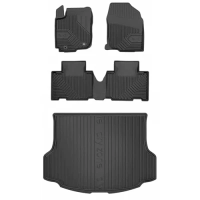 Afbeelding van MOTOS Set rubberen vloermatten en koffermatten voor Toyota RAV4 IV 2013 2019 Verbeter uw reiscomfort met anti slip mat auto 3D all weather auto, bescherming tegen vuil
