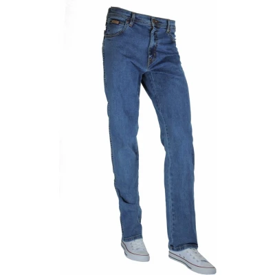 Afbeelding van Wrangler Heren Jeans Broeken Texas regular/straight Fit Blauw 38W / 32L Volwassenen