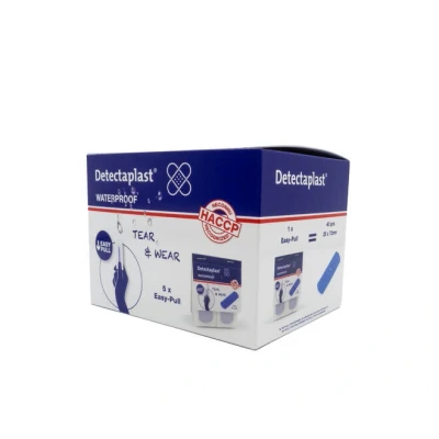 Afbeelding van Detectaplast Tear &amp; Wear Waterproof Easy Pull, ft 25 x 72 mm, 5 40 stuks pleister